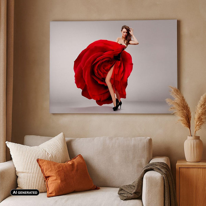 Bilder auf Leinwand 100x70cm Leinwandbild Karneval Kleidung Kultur Tänzerin Gross Wanddeko Bild Schl