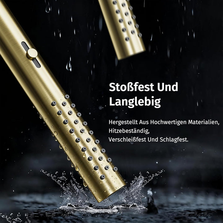 Wassersparender Duschkopf mit Schlauch Halterung,Mit zwei Strahlarten (Regen und Intensiv),Runder Ha