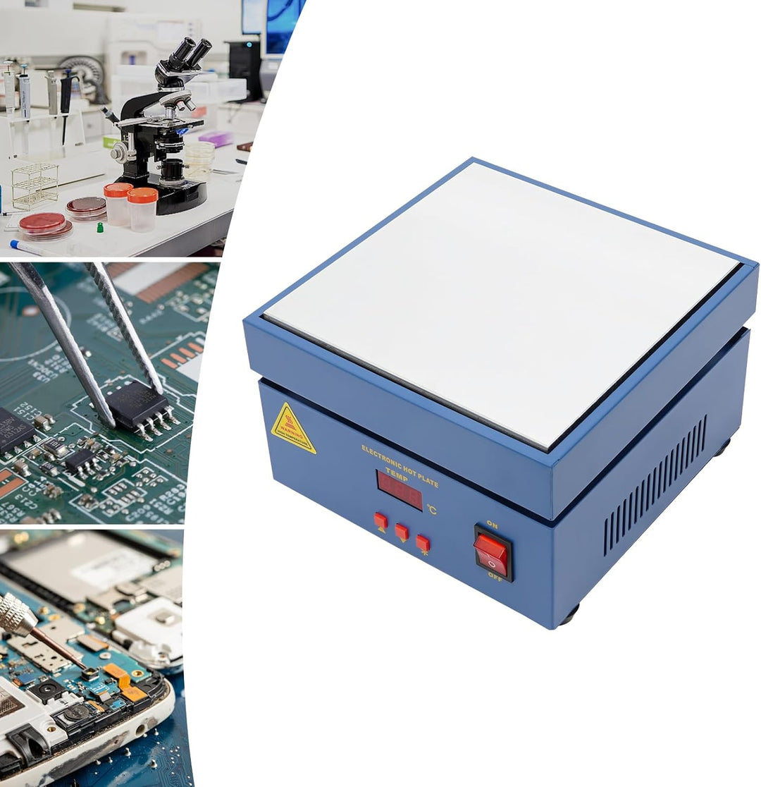 PCB Heizstation, 800W Elektrische Heizplatte Lötstation 200x200 MM, 50-400℃, Vorheizen Station, LCD