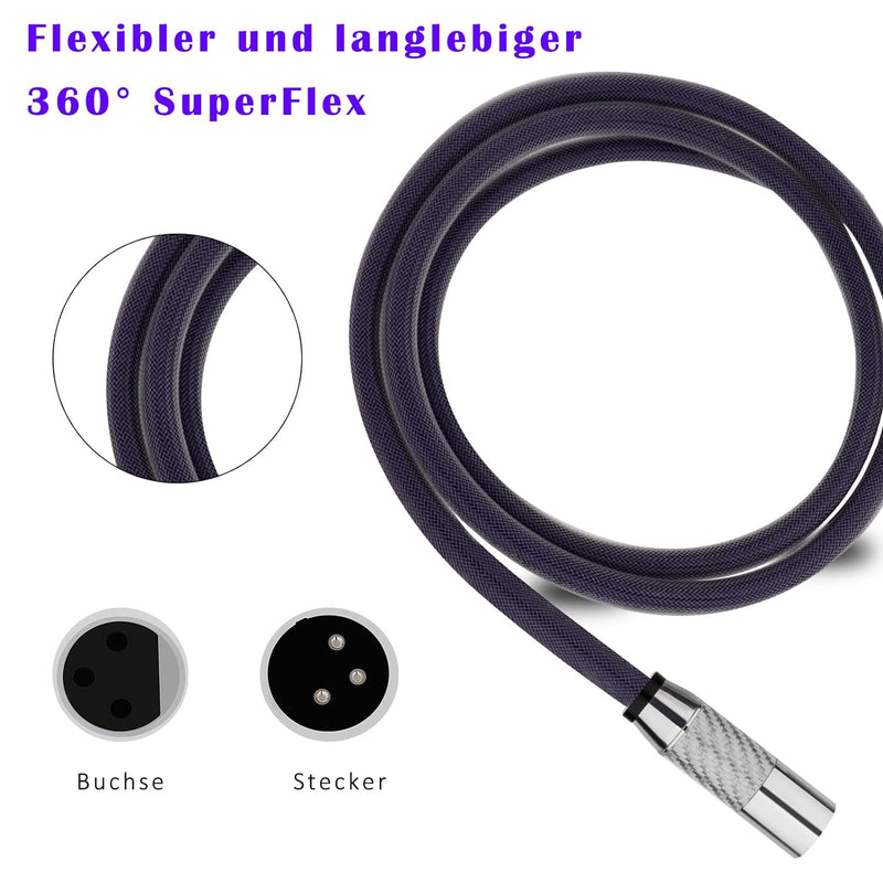 YuanYong XLR Balanced Kabel 1 Paar 18 AWG Mikrofonkabel 8N OCC Kupfer-Einkristall Audiokabel mit Koh