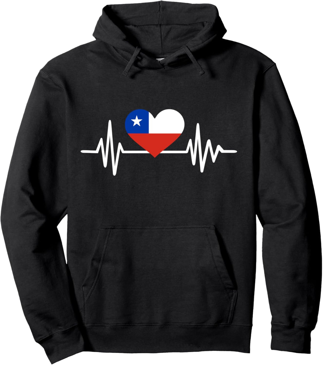 Chile Herzschlag Pullover Hoodie