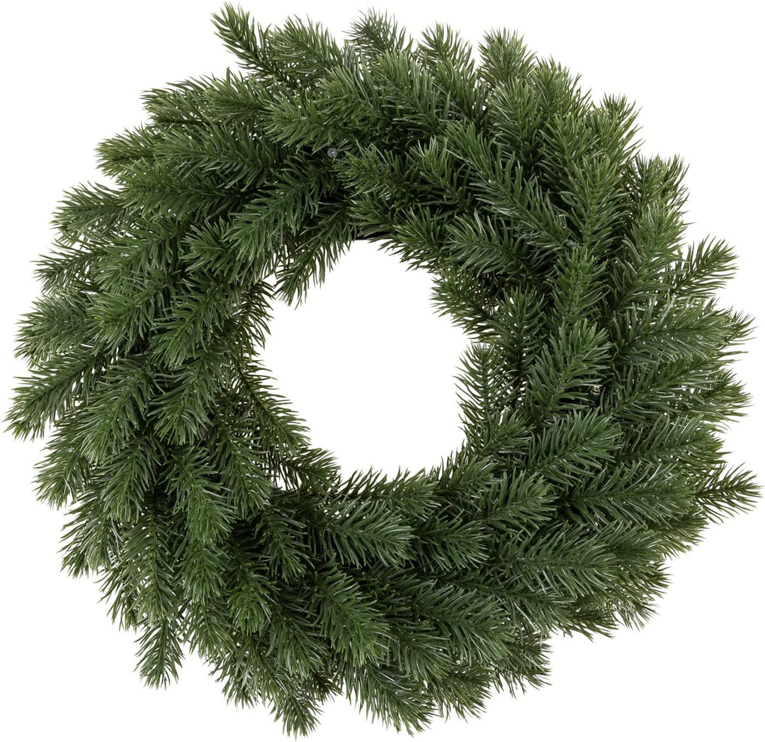 Idena 30260 - LED Weihnachtskranz mit Lichterkette und 20 LEDs in Warmweiss, mit 6 Stunden Timer-Fun