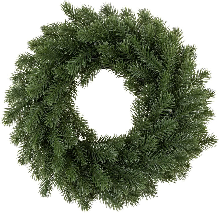 Idena 30260 - LED Weihnachtskranz mit Lichterkette und 20 LEDs in Warmweiss, mit 6 Stunden Timer-Fun