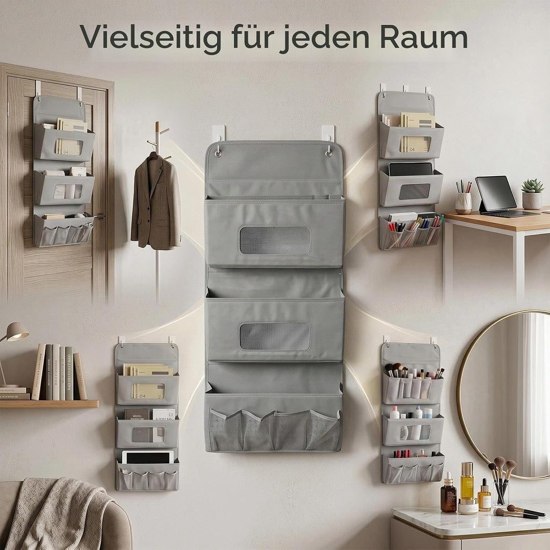 Hänge Organizer mit 3 Fächern, Hängeorganizer 3-Schichten 40x90cm, Kleiderschrank Organizer Hängend,