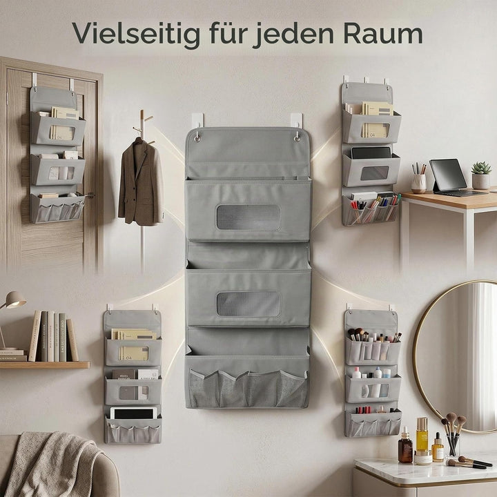 Hänge Organizer mit 3 Fächern, Hängeorganizer 3-Schichten 40x90cm, Kleiderschrank Organizer Hängend,