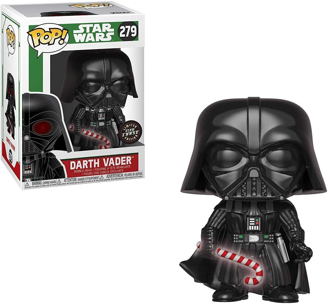 Funko Star Wars: Holiday, Darth Vader mit Candy Cane Glow-in-The-Dark Chase Pop! Vinylfigur (im Pake