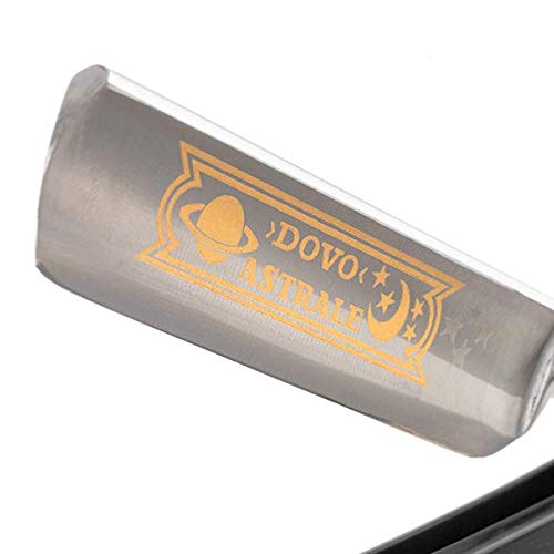 DOVO Rasiermesser Astrale - Carbonstahl Rasiermesser - 5/8 Zoll - Rundkopf - voller Hohlschliff - DO