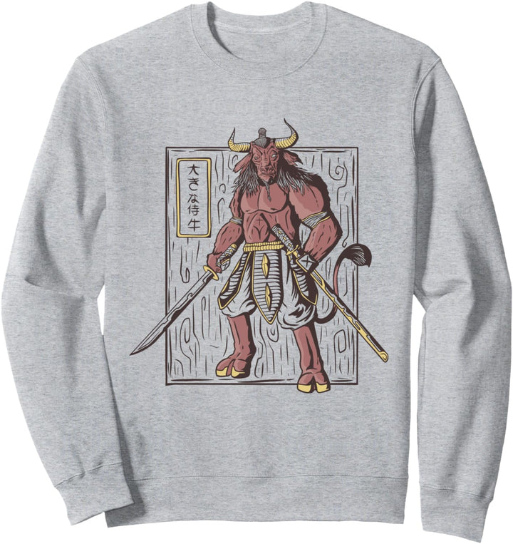 Ochse als Samurai-Krieger l Cooler japanischer Sweatshirt