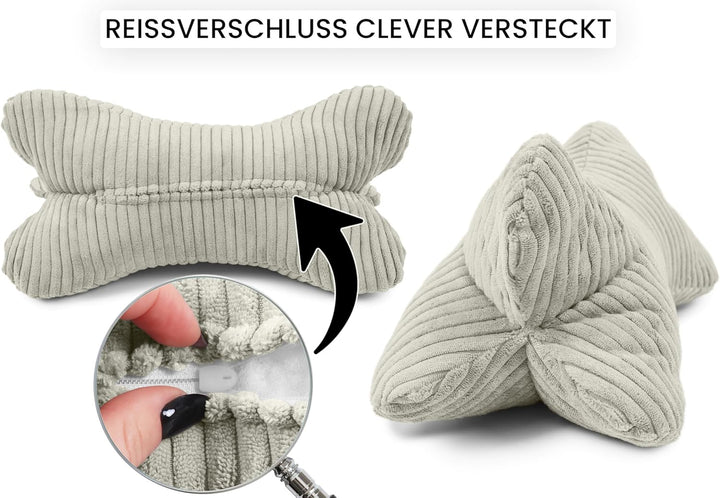 Amilian Leseknochen Knochenkissen ca. 44x22 cm – Nackenkissen zum Lesen &amp; Entspannen – Buch- und Tab