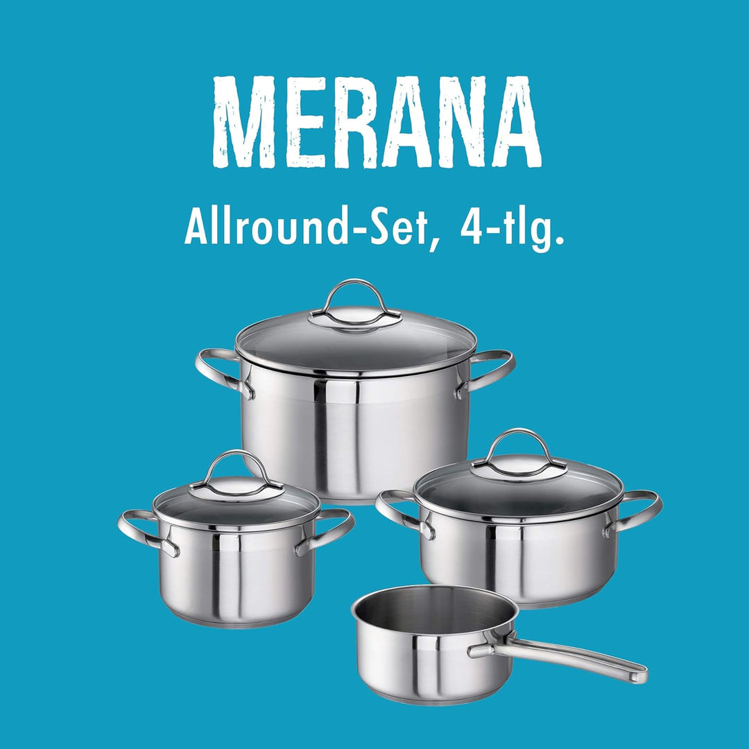 Rohe Germany 252021-04 Merana Allround-Set Topfset, 4-teilig, Edelstahl