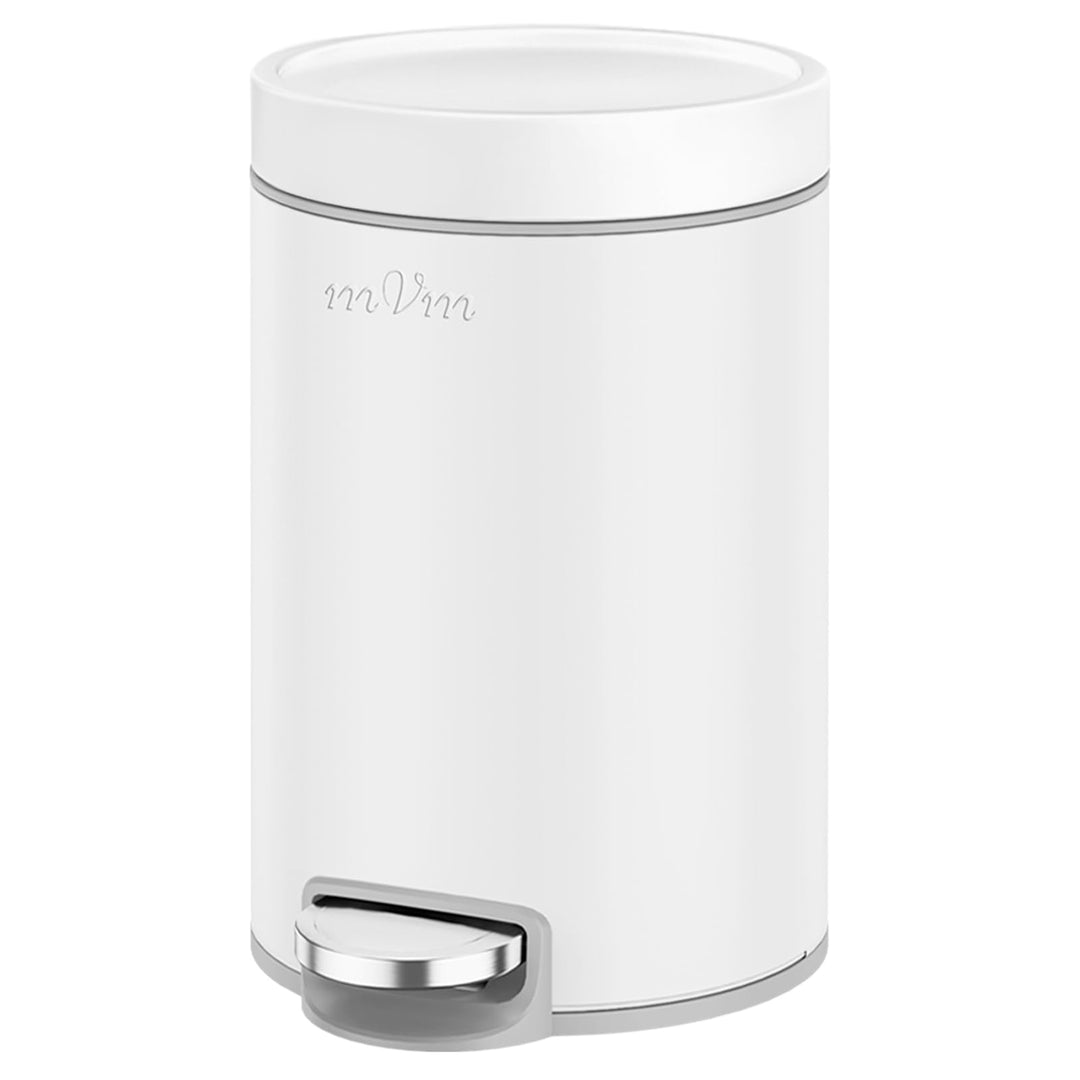 mVm Mülleimer Küche 20L, Mülleimer mit Deckel, Weiss Weiss 20L, Weiss 20L