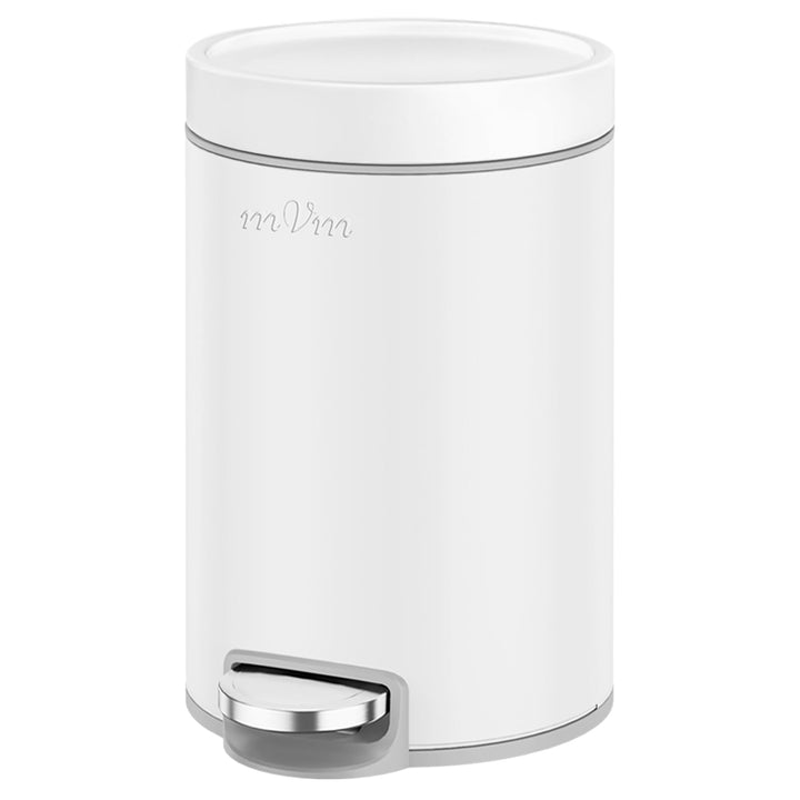 mVm Mülleimer Küche 20L, Mülleimer mit Deckel, Weiss Weiss 20L, Weiss 20L