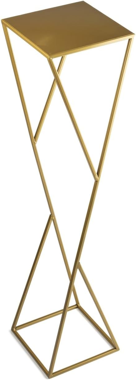 HowHomely Blumenständer Metall 100 x 24 cm - Solider und Minimalistischer Blumenhocker - Gold Pflanz