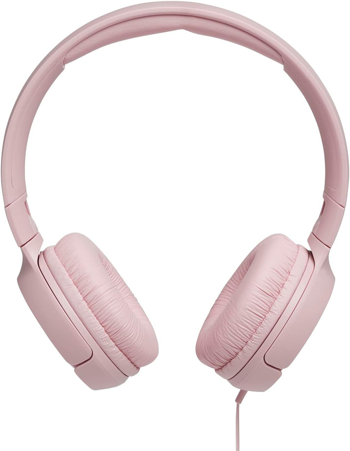 JBL Tune 500 On-Ear Kopfhörer mit Kabel - Pink – Ohrhörer mit 1-Tasten-Fernbedienung, integriertem M