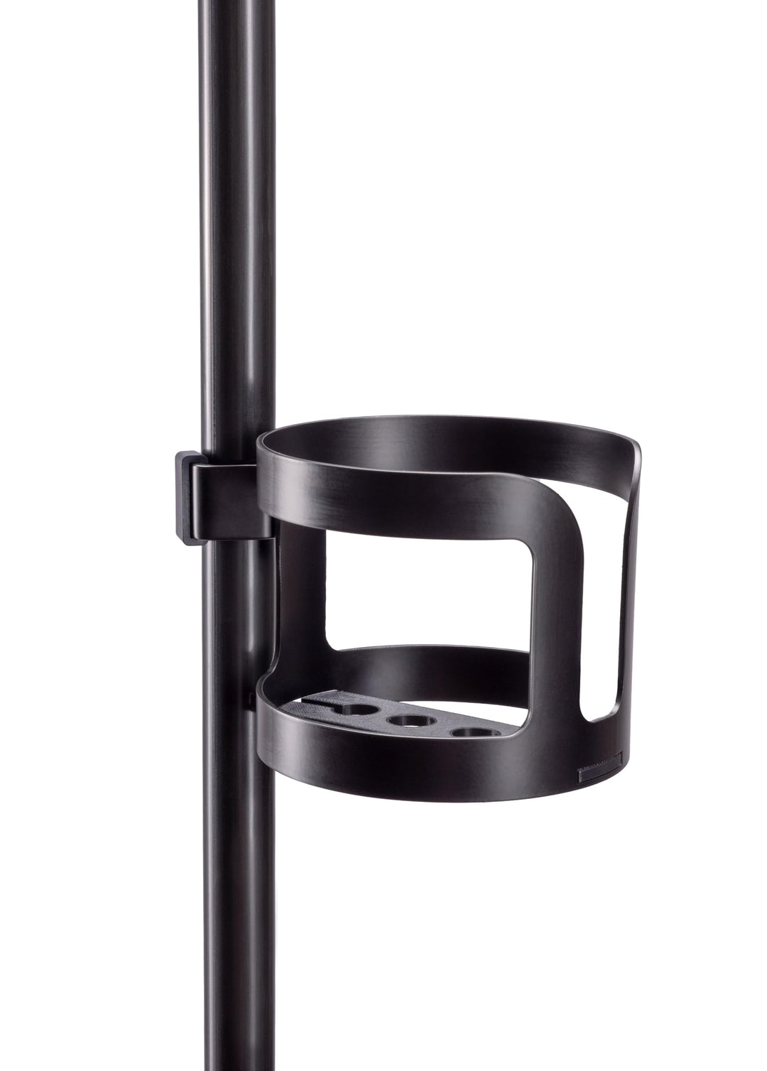 K&M 16026 Getränkehalter XL Schwarz - aus Stahl - stabile Ablagefläche für Gläser bis ø 11,6cm - kle