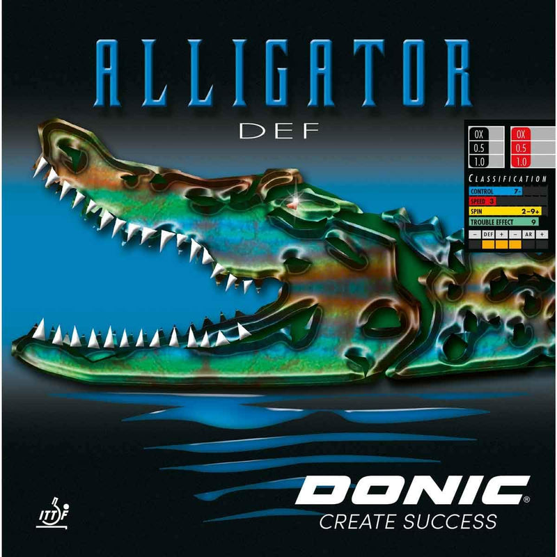 DONIC Belag Alligator DEF Schwarz OX, Schwarz OX