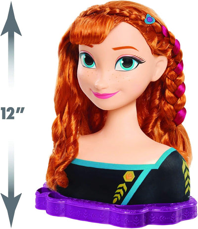 JP Disney Styling Frozen 2 Deluxe Anna Styling Head, FRND7000, Deluxe Anna