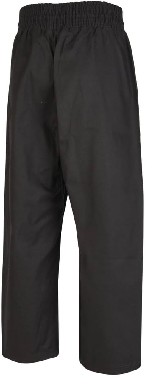 Kickboxhose Basic PX lang - schwarz mit Gummibund - Weiche Ausführung - Kickboxing Kampfsport Hose -