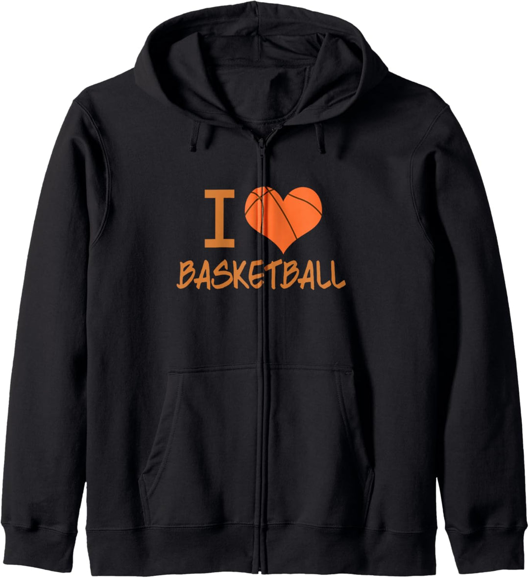 I Love Basketball Cooler herzförmiger Ball Sportspieler Kapuzenjacke