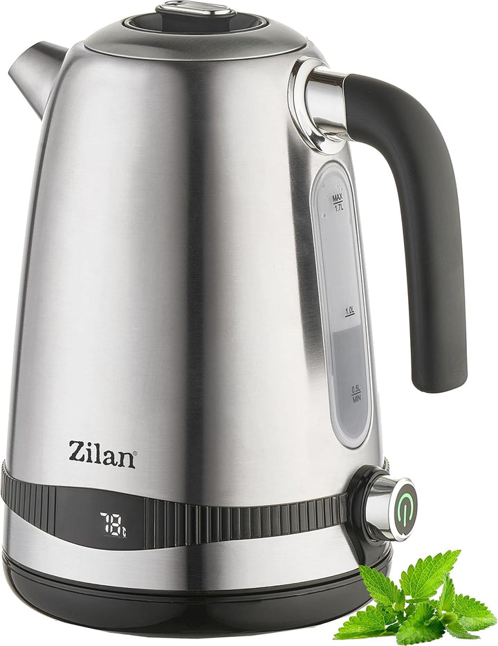 Edelstahl Wasserkocher 1,7 Liter | 100% BPA FREI | 2200 Watt | Digitale Temperaturanzeige | Warmhalt
