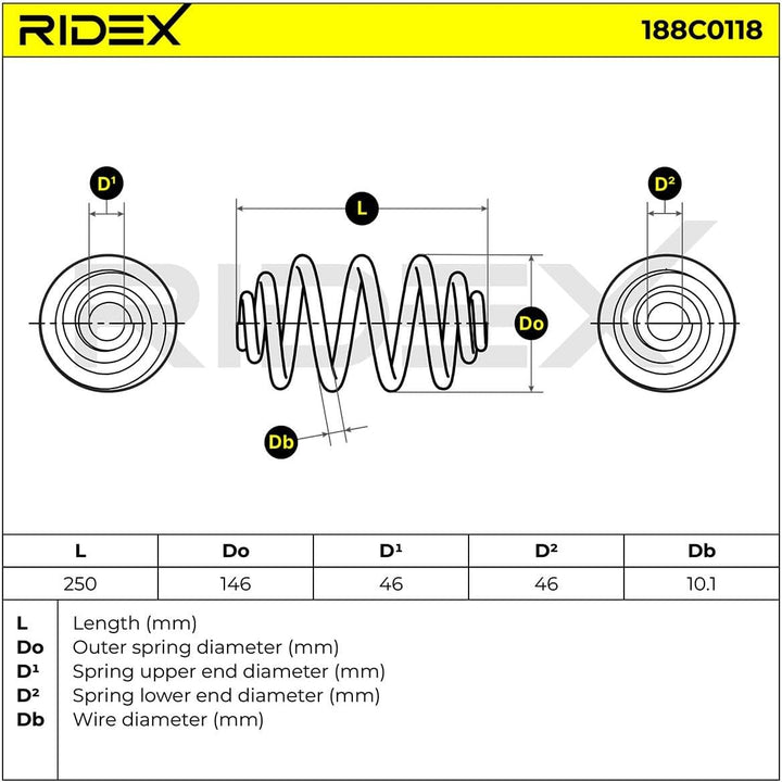 RIDEX FEDER FAHRWERKSFEDER HINTEN