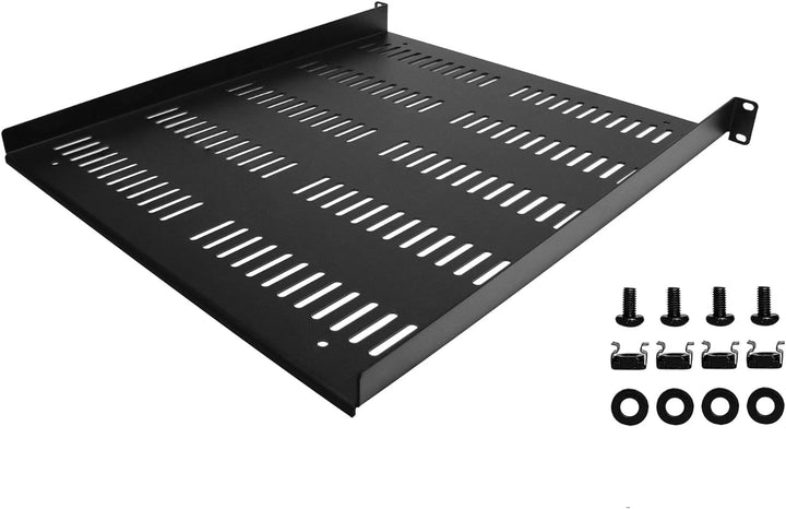 StarTech.com 1HE 19 Zoll Fachboden für netzwerk schrank - Freitragende perforierte Rack ablage für S