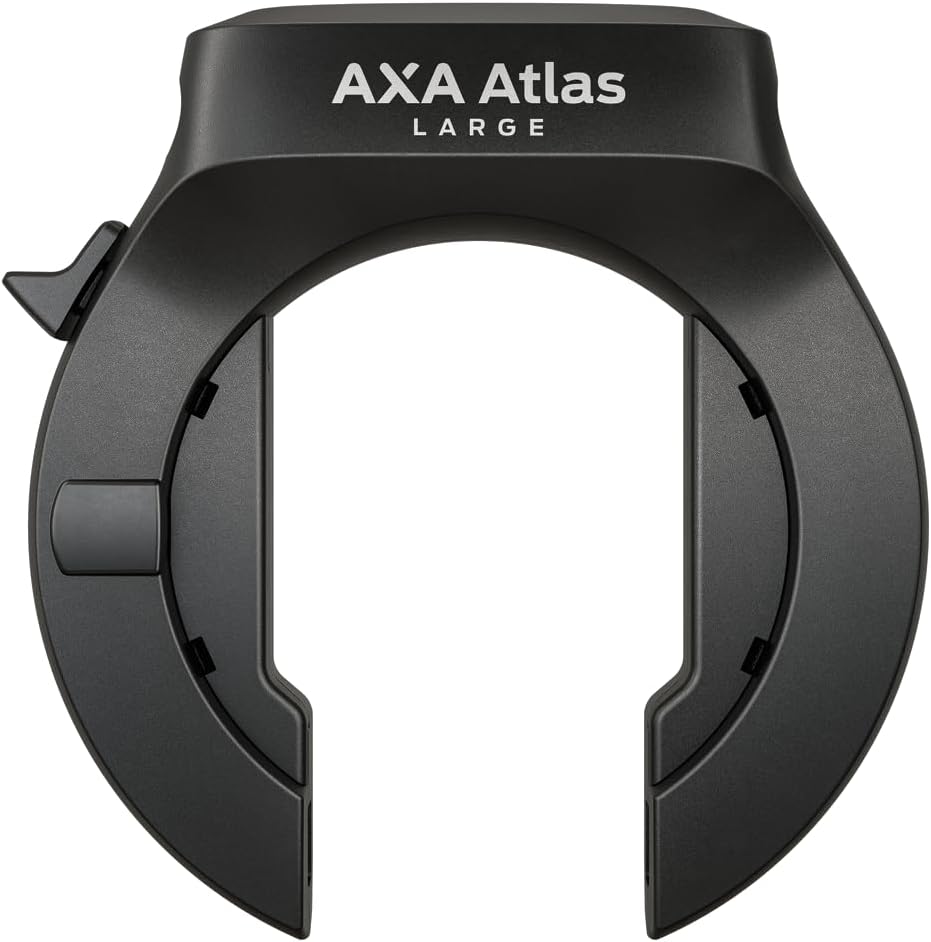 AXA Atlas Large Retractable + ULC 130 Einsteckkette + Satteltasche – Rahmenschloss Set – Sicherheits