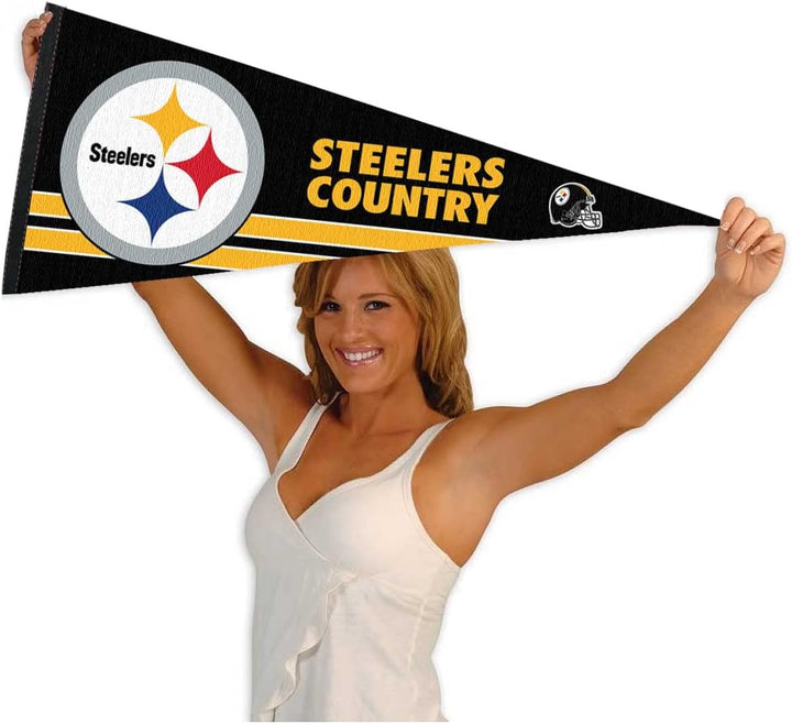 WinCraft Pittsburgh Steelers Country Pennant Banner Flag