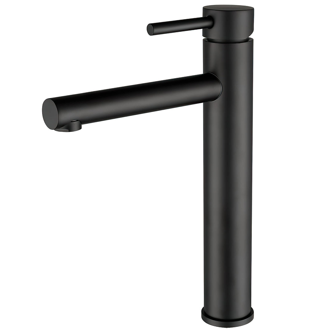 VALAZ Wasserhahn Bad Hoch Schwarz Matt | Einhebelmischer Waschbecken, Warm und Kaltwassermischer, Wa