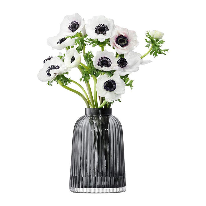 LSA Pleat Vase H20cm Grau Höhe 20 cm Grau, Höhe 20 cm Grau