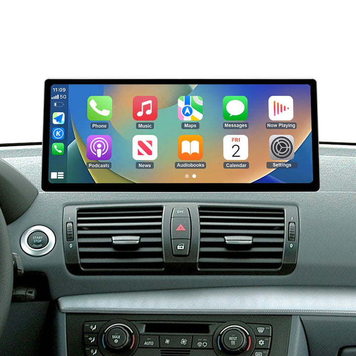 Road Top 12,3 Zoll Autoradio CarPlay für BMW 1er E81/E82/E87/E88 mit CCC | 2004-2008, Linux HD Touch