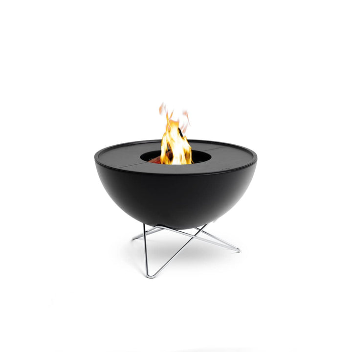 höfats - Bowl 57 Plancha Set tief - raucharme Verbrennung - Feuerstelle und Plancha Grill - kippbare