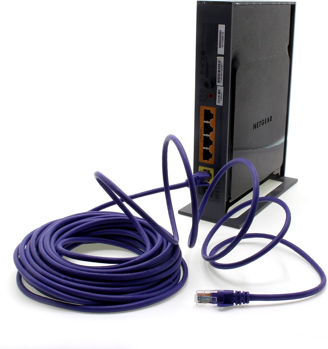 1aTTack.de Netzwerkkabel Cat.6 - violett - 10x - 10m - (Set) - CAT6 Ethernet Kabel Lankabel 1000 Mbi