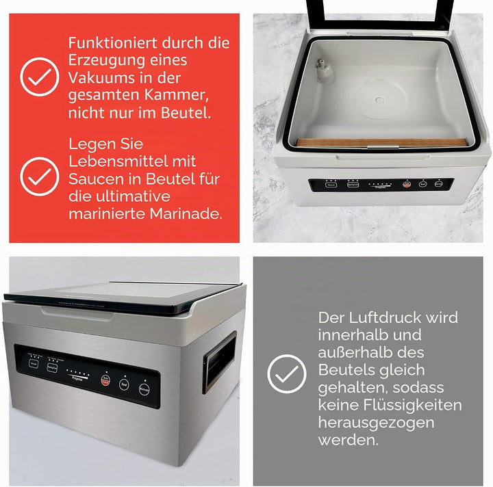 SousVideTools IV3.0 Kammervakuumierer, Schwarz und Silber