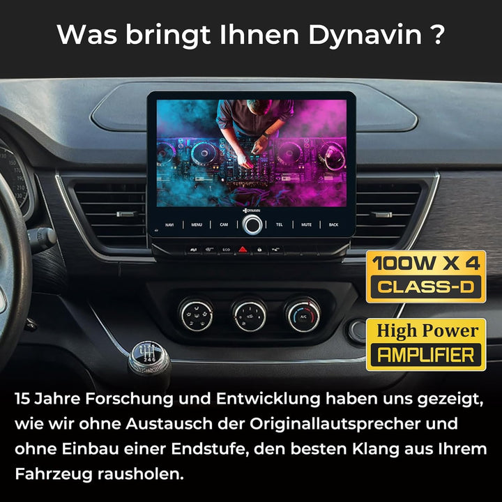 DYNAVIN Android Autoradio Navi für Renault Trafic Kangoo ab 2021, 10,1 Zoll Radio mit Wireless Carpl