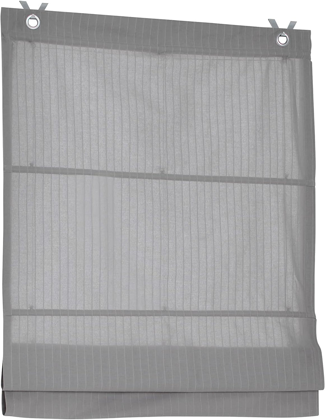 Raffrollo Ösenrollo Verlock gestreift Blickdicht grau Breite 100 x Höhe 140 cm 100 x 140 cm Grau, 10