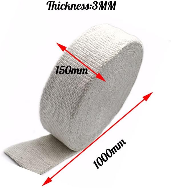 Feuerhemmendes Gewebe aus Keramikfaser - 1 m Anti-Hochtemperatur 2400 F Feuerfestes Material Gürtelb