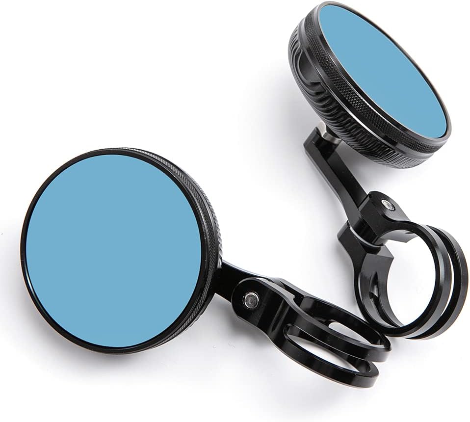 APEBAZY Motorradspiegel CNC Aluminium Rückansicht Rückspiegel Seitenspiegel #2 Schwarz, #2 Schwarz