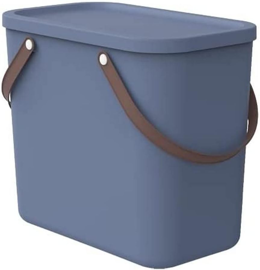 Rotho Albula Aufbewahrungsbox 25l mit Deckel, Kunststoff, Blau, Nicht zutreffend, Blau