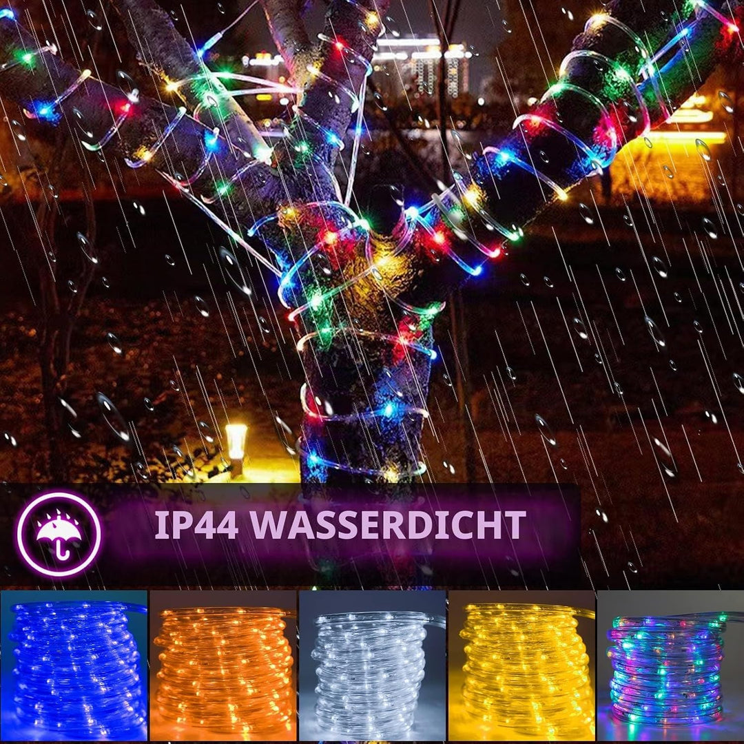 Ikodm 30m LED Lichtschlauch, 720 LEDs Lichterschlauch 8 Modi,Lichtschlauch Aussen Lichterkette LED S
