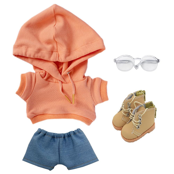 niannyyhouse Lose, solide Kapuzenpullover, Jeans, Brille, hohe Lederschuhe, 10 cm, 15 cm, 20 cm, Plü