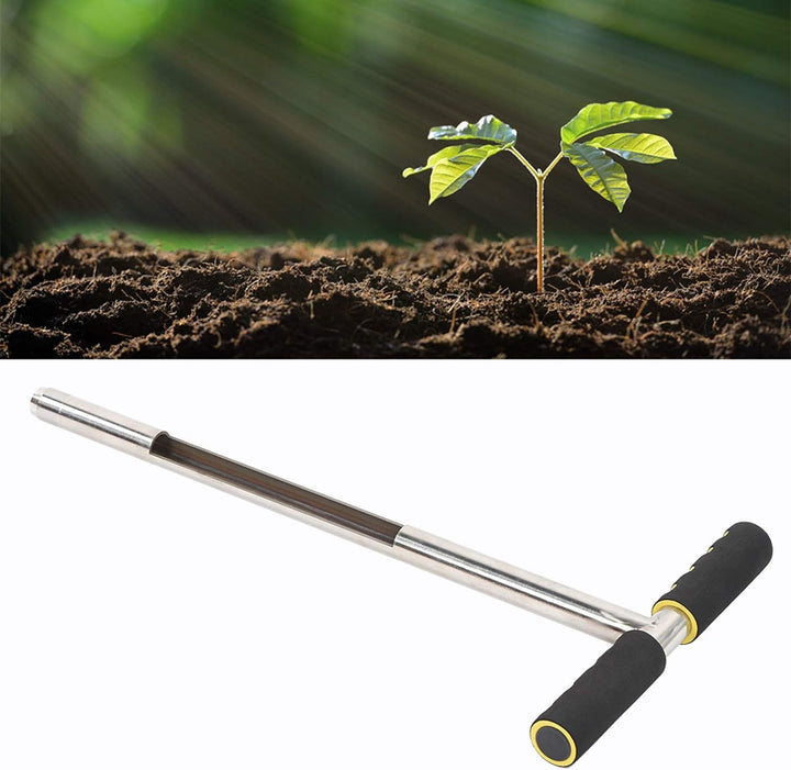 Wakects Soil Sampler Sonde 51 cm, Edelstahl-Bodenprobe, T-Style Griff, Sampler für Bodensonde für Go