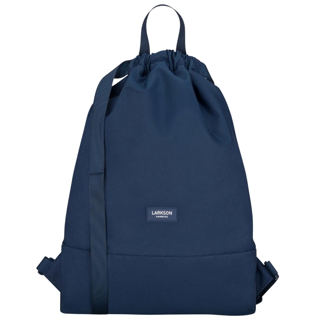 LARKSON Turnbeutel Damen &amp; Herren Dunkelblau - No 7 - Rucksack Damen für Sport und Festival - Beutel