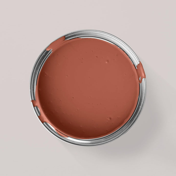 MissPompadour abwaschbare Wandfarbe Orange mit Rost 1L - hohe Deckkraft &amp; Ergiebigkeit - matte, sche