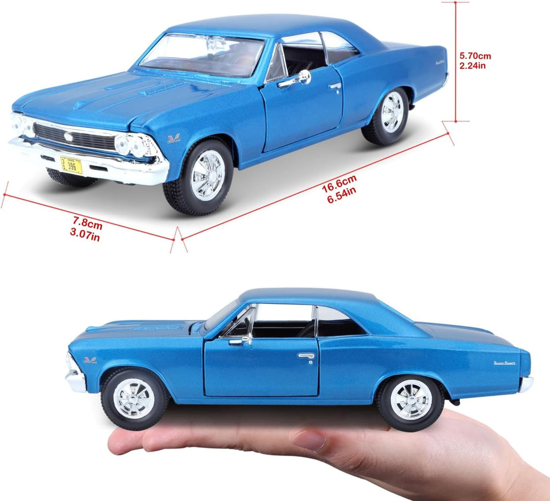 Bburago Maisto France Chevrolet SS 396 1966 Massstab 1:24 Farbe M31960 zufällig
