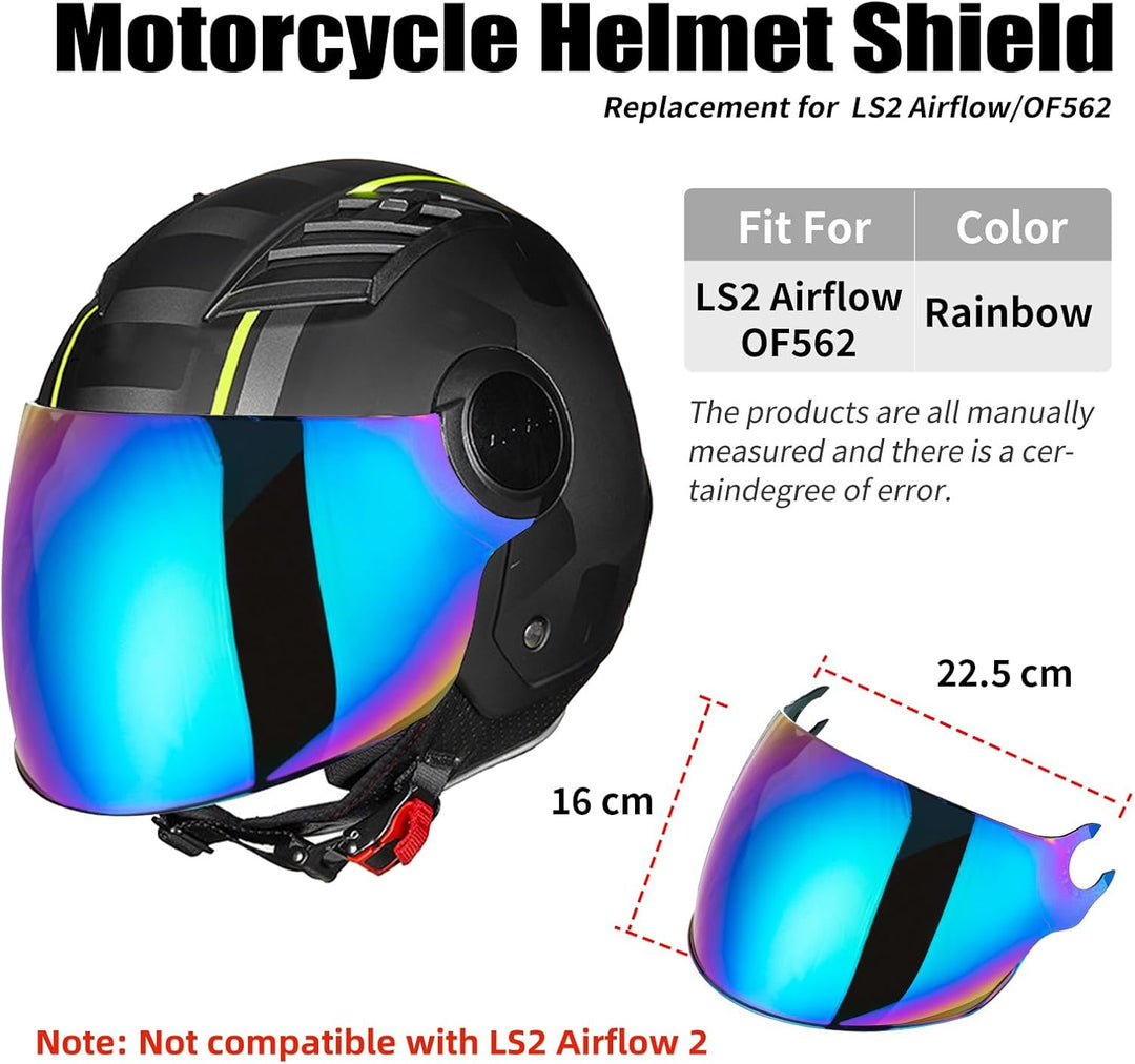Helm Visier für LS2 of562,Motorrad Wind Schild Helm Objektiv Visier,Motorradhelm Visier,Integralhelm