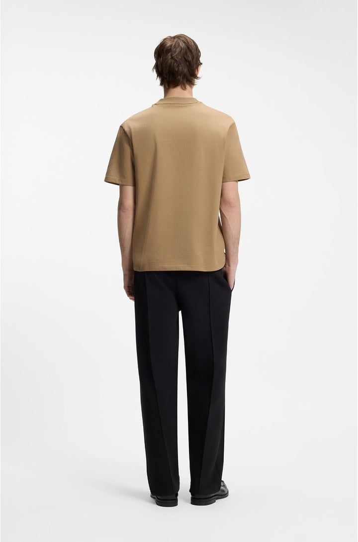 HUGO Herren Dapolino Relaxed-Fit T-Shirt aus Baumwoll-Jersey mit Logo-Print XS Beige Overflow 928, X