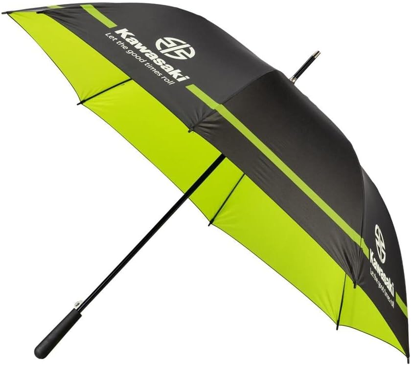 Kawasaki Rivermark Regenschirm gross UMBRELLA schwarz grün