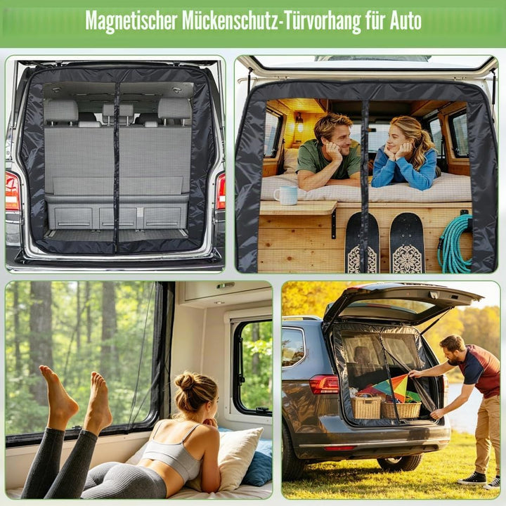 Moskitonetz Magnetisch für VW T5 T6, Sonnenschutz Auto Heckklappen, Fliegengitter Auto Insektennetz