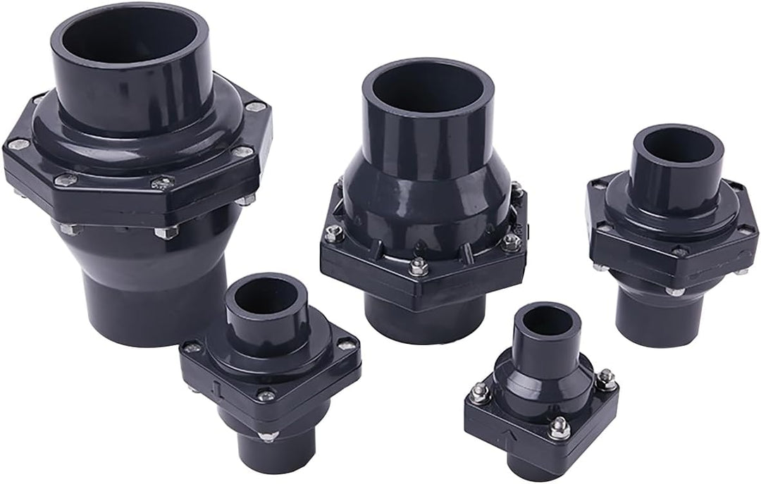 Swing Check Valve SENRISE Non-Return Check Valve PVC Double Union Solvent Weld Pipe Fittings for Met